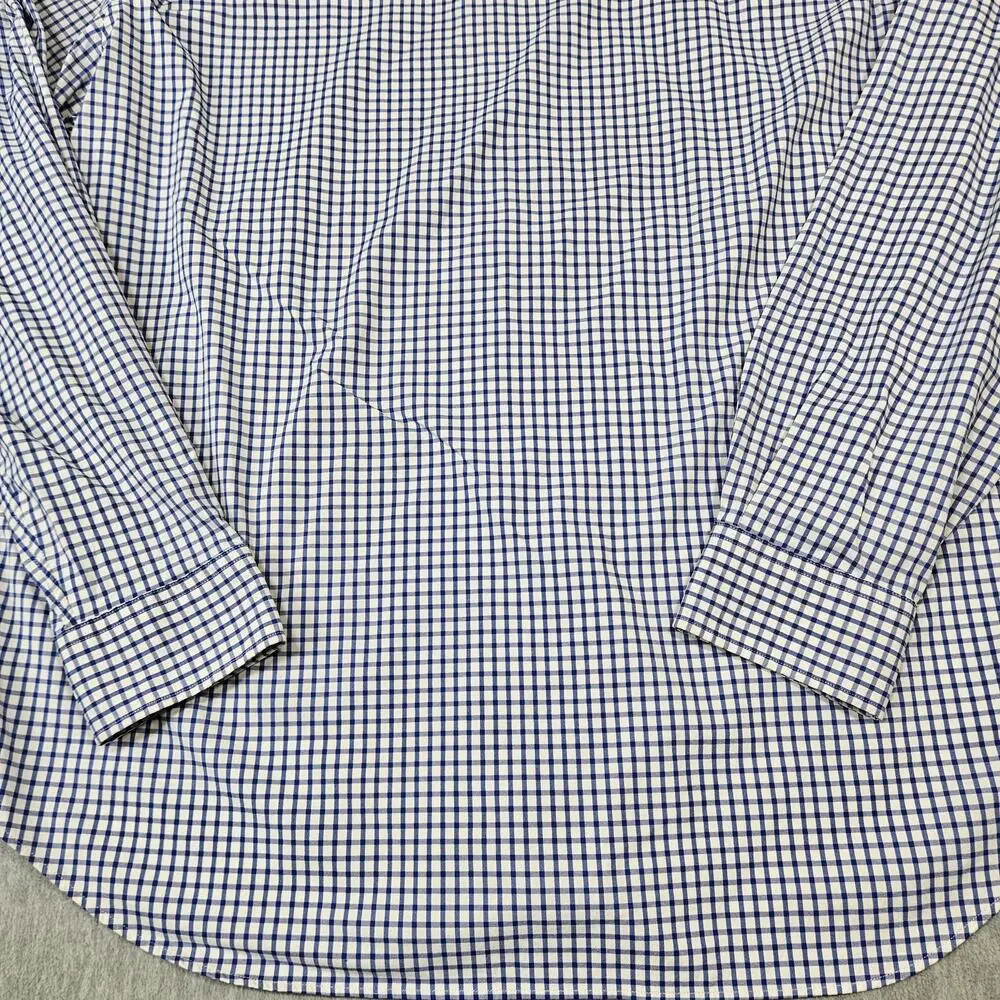 Polo Ralph Lauren Shirt Mens 2XL Blue White Check Performance Stretch Pony